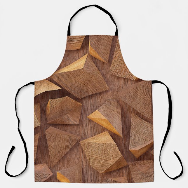 3d illustration. Wooden triangles on a background  Schürze (Vorderseite)
