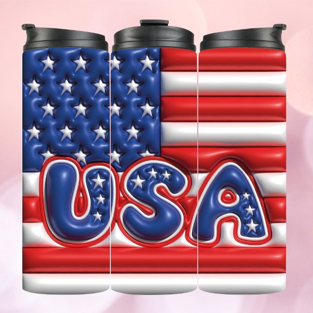 3D Inflect Tumbler - Flag USA Thermosbecher (Von Creator hochgeladen)