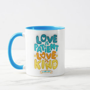3D Inflierte Liebe ist geduldig, Liebe ist irgendw Tasse