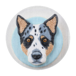 3D inspirierter Blue Heeler Hund Schneidebrett