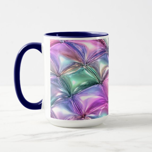 3D-Iris-Puffer-Morgenkaffeetasse Ästhetik Tasse (Links)