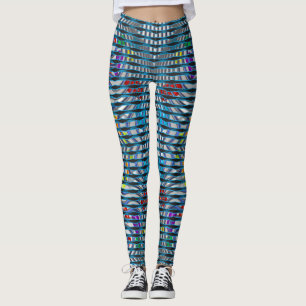 3D Jelly Beans - Web Blue Leggings