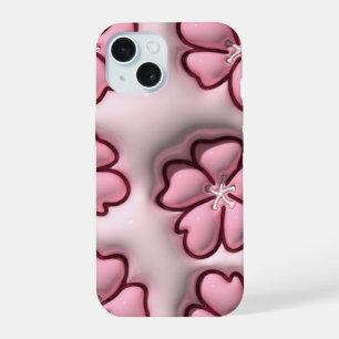 3D-Jelly-Pastellrosa-Kirschblüten-Handyhülle iPhone 15 Hülle