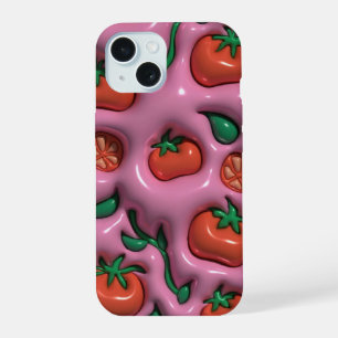 3D Jelly Pink Tomato Phone Case iPhone 15 Hülle