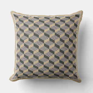 3D-Kacheln Beige-Design-Wurfkissen Kissen