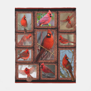 3d Kardinal Fleece Blanket