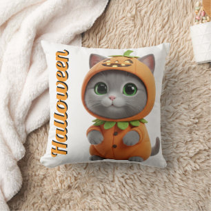 3D Kawaii Kürbis Katze Halloween Wurfkissen Kissen