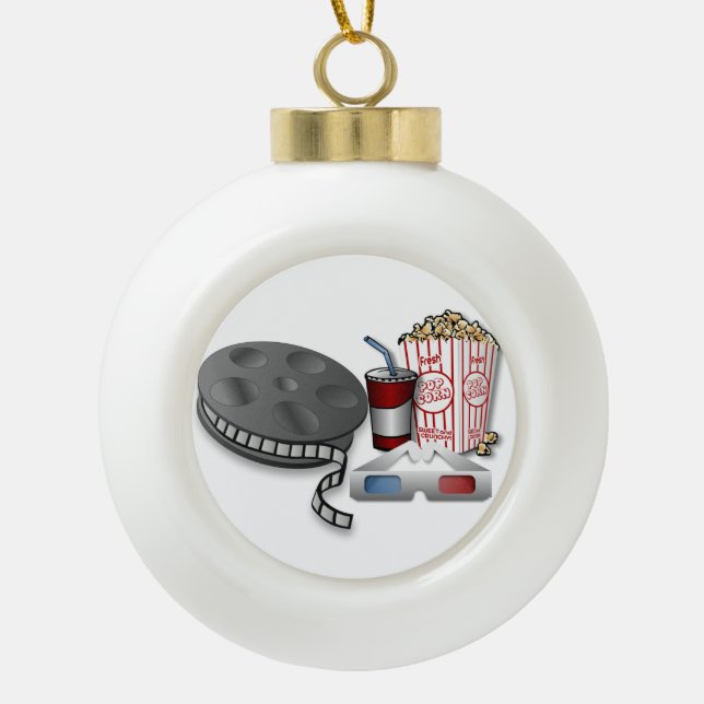 3D-Kino Keramik Kugel-Ornament (Vorderseite)