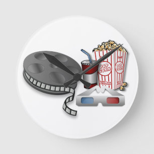 3D-Kino Runde Wanduhr