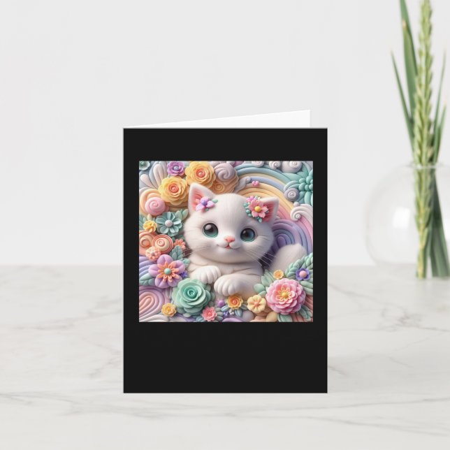 3d Kitten Karte (Vorderseite)