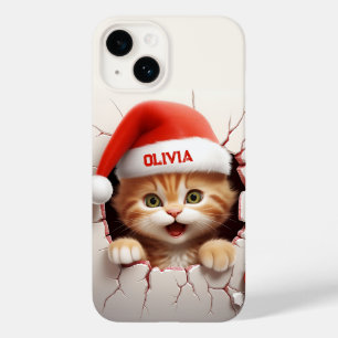 3D Kitten Weihnachten Case-Mate iPhone 14 Hülle