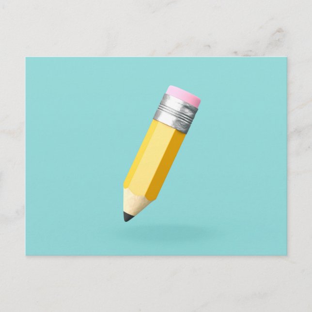 3D kleiner niedlicher Stift Postkarte (Vorderseite)