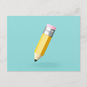 3D kleiner süßer Bleistift Postkarte