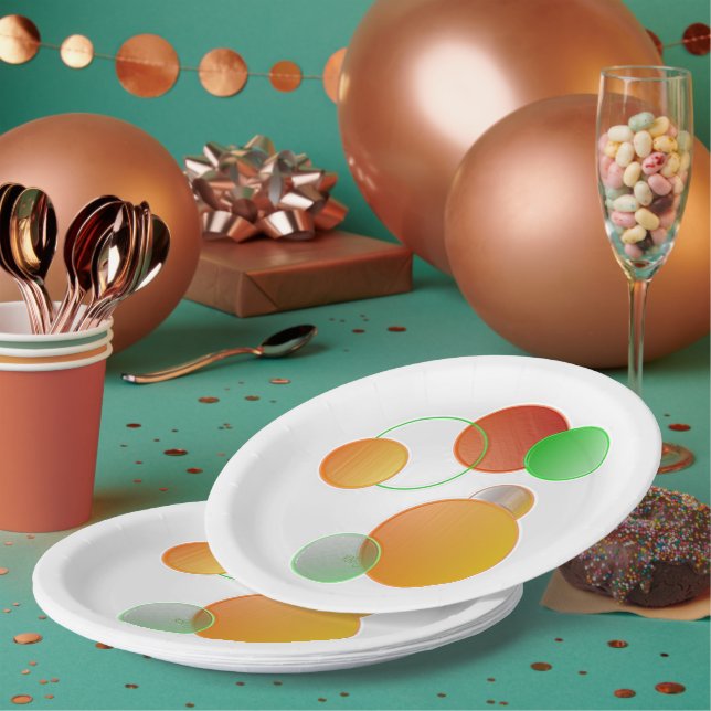 3D-Kreisplatte Pappteller (Multi)