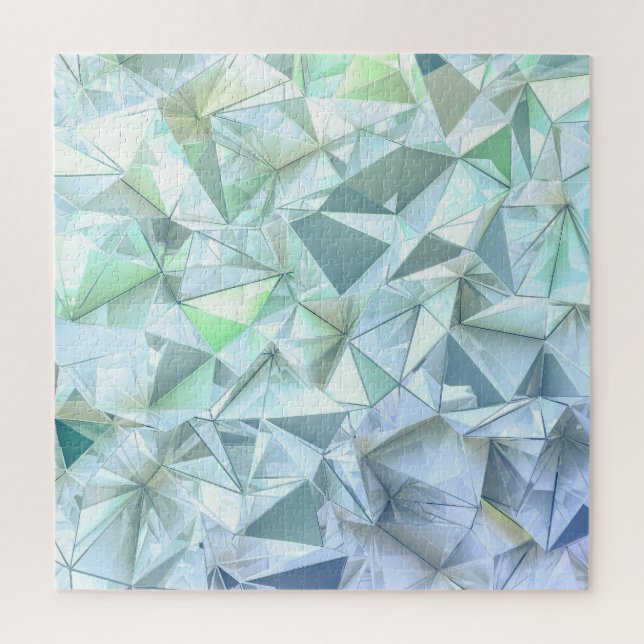 3D Kristalldreieck, Illustrative Darstellung. Puzzle (Vertikal)