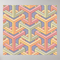 3D-Kuben, optische Illusion Muster.