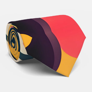 3D Lächeln Gesichter gelb farbiges Muster Krawatte