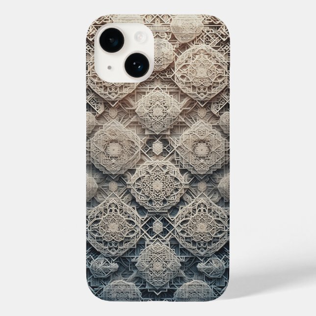 3D Layered Geometric Carving Phone Case Intricate (Rückseite)