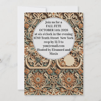 3D Layered Paper Cut Boho Wildflower Invite Einladung