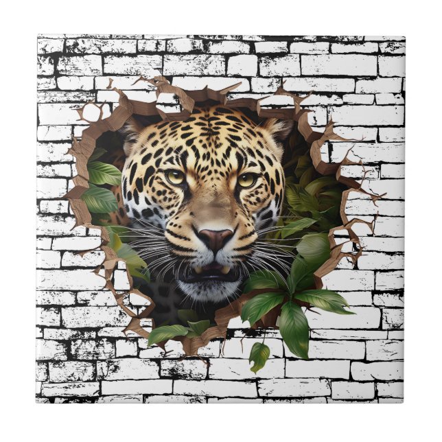 3D Leopard Mendrisiotto Fliese (Vorderseite)