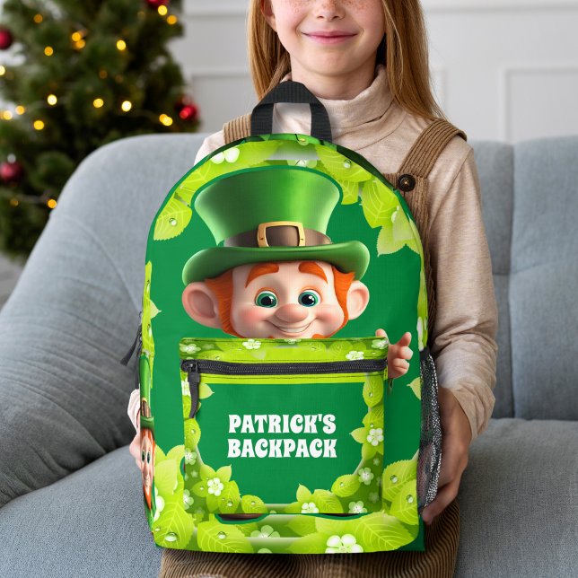 3D Leprechaun St. Patrick's Day Personalisiert Kid Bedruckter Rucksack (Von Creator hochgeladen)