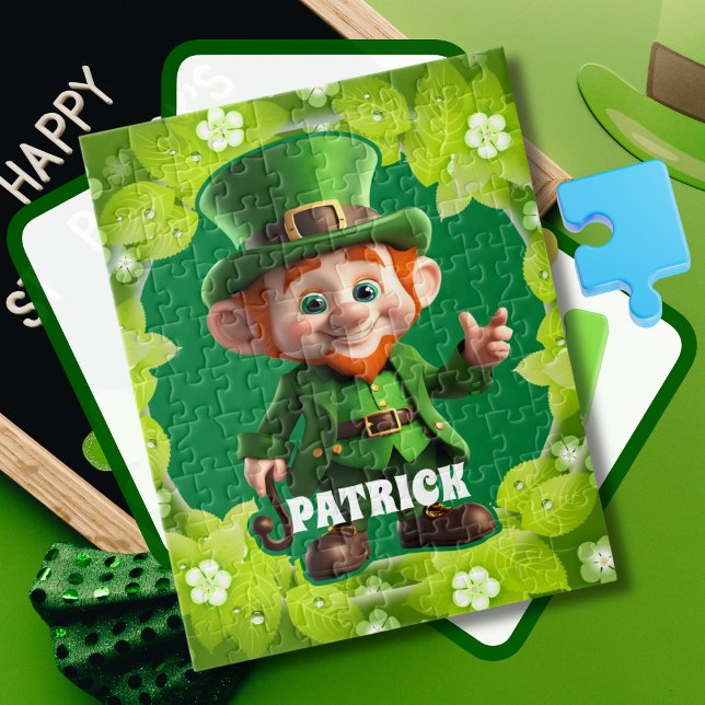3D Leprechaun St. Patrick's Day Personalisiert Kid Puzzle (Von Creator hochgeladen)