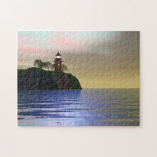 3D-Leuchtturmszene Puzzle (Horizontal)
