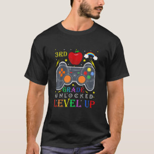 3D-Level-Up-Gamer in ungesicherter Qualität zurück T-Shirt