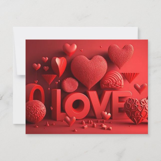 3D-LIEBE FEIERTAGSKARTE (Vorderseite)