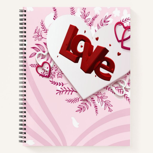 3D-Liebe Notizbuch (Vorderseite)