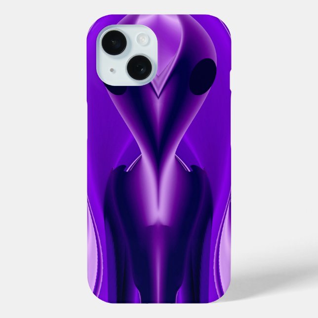 3D Lila Regenbogenträume , Alien Case-Mate iPhone Hülle (Rückseite)