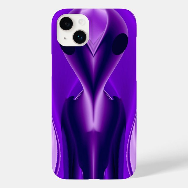 3D Lila Regenbogenträume , Alien Case-Mate iPhone Hülle (Rückseite)