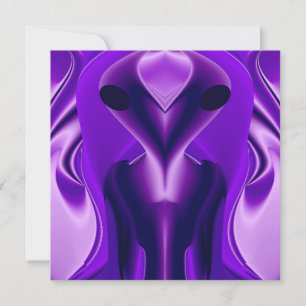 3D Lila Regenbogenträume , Alien Einladung