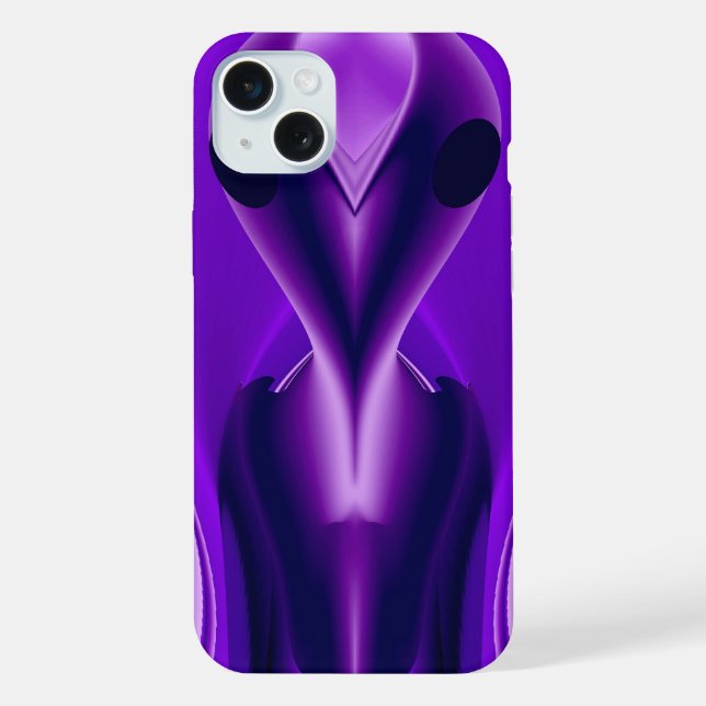 3D Lila Regenbogenträume , Alien iPhone Hülle (Rückseite)