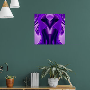 3D Lila Regenbogenträume , Alien Poster