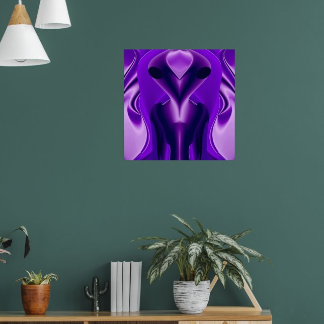3D Lila Regenbogenträume , Alien Poster (Wohnzimmer 1)
