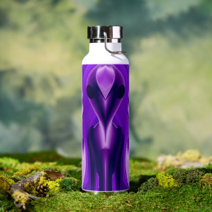 3D Lila Regenbogenträume , Alien Trinkflasche