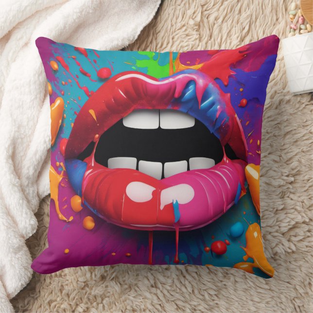 3D Lippen - Kissen (Decke)