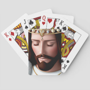3D-Look KI König des Universums Jesus Spielkarten