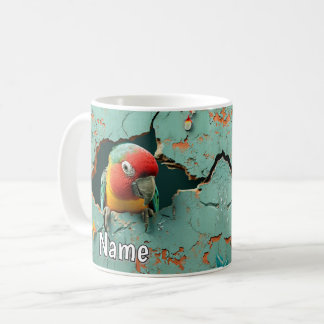 3D-Look-Mauer-Breakout Parrot Bird Kaffeetasse