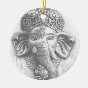 3d Lord Ganesha - Om Keramik Ornament