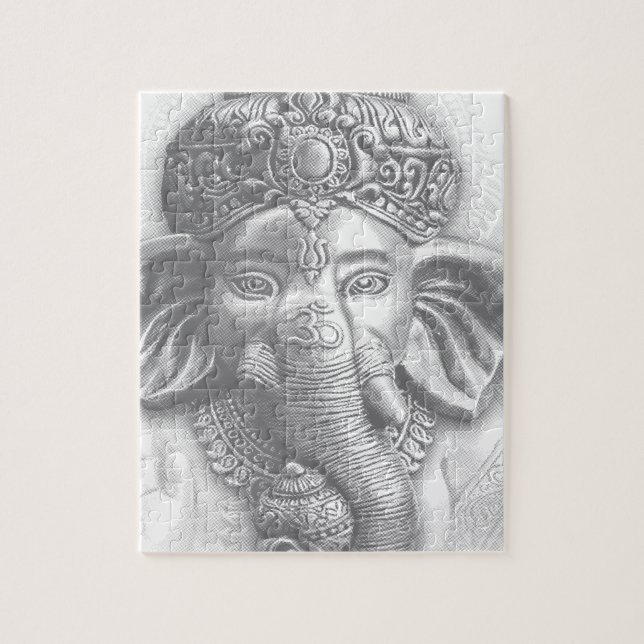 3d Lord Ganesha - OM Puzzle (Vertikal)
