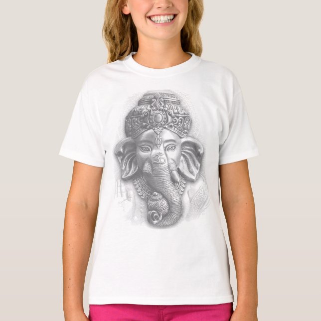 3d Lord Ganesha - Om T-Shirt (Vorderseite)