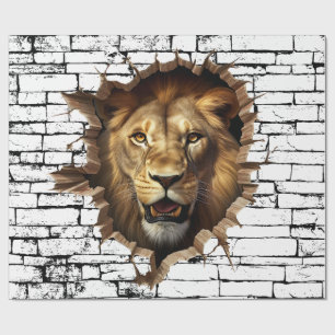 3D Löwe Wall Break - The Restaurant Geschenkpapier