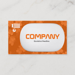 3d Lozenge - Blume - Orange Visitenkarte