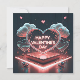 3d machen glücklichen Valentinstag Feiertagskarte