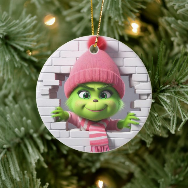 3D Mädchen Elf Keramik Ornament (Baum)
