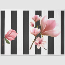 3D Magnolia Rosa Blume Dekoupage Tissue Paper Seidenpapier