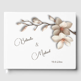 3D Magnolienblüte | Hochzeit Gästebuch