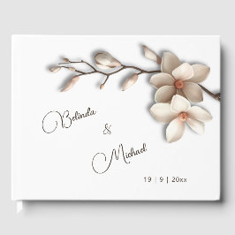 3D Magnolienblüte | Hochzeit Gästebuch